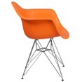 thumbnail image 2 of Chaise en plastique noir de la série Alonza avec base chromée, 2 of 6