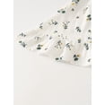 thumbnail image 5 of Fdqin Girls Summer Dress Floral Ruffle Square Neck Sleeveless A-Line Cute Sundress for Beach Party, Green Floral,5-6Y, 5 of 7