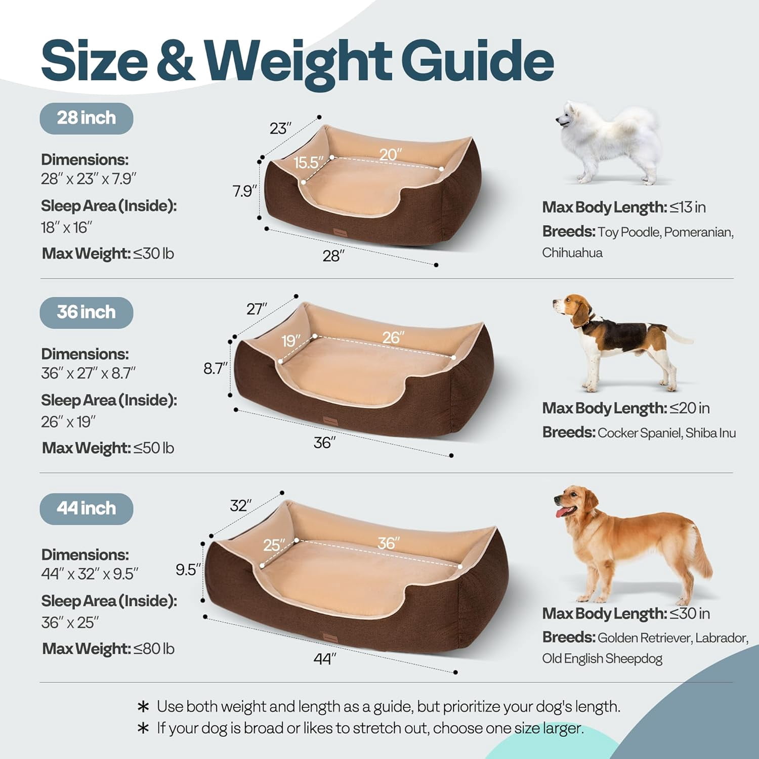 SPECSTAR Dual-Sided Orthopedic Dog Bed 36" – Cooling & Warming for Year-Round Comfort, Dual-Layer Interior Padding for Support and Softness, Waterproof & Non-Slip Bottom, Removable Washable, Brown