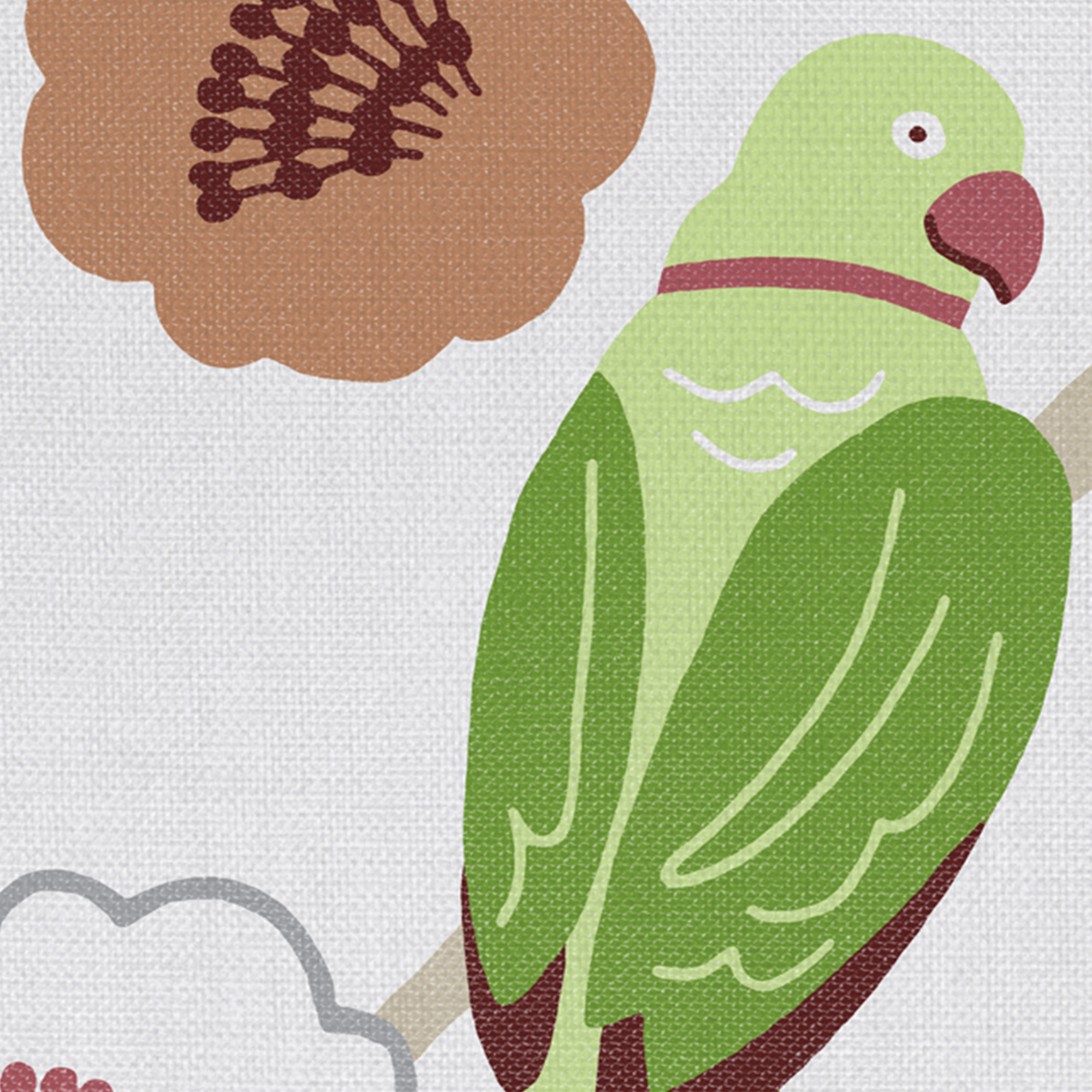 Fuglar Crimson, Titan by Kristine Hegre Parrot Birds Canvas Art Set of 2