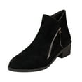 thumbnail image 1 of WEAIXIMIUNG Bottines pour Femmes avec Talon en Daim Bottines Mode Automne et Hiver Confort Décontracté, 1 of 7