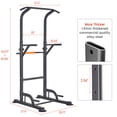 thumbnail image 6 of Relife Sports Power Tower Pull up Bar Station Workout 38" Dip Station for Strength Training 330lb, Black, 6 of 10