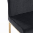 thumbnail image 5 of Pemberly Row Velvet and Metal 26" Counter Stool Set of 2 Black and Aged Gold Leg, 5 of 6