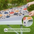 thumbnail image 6 of Pioneer Flower Floral Print Pattern Square Fitted Tablecloth with Elastic Edge,Square Table Cover,Washable Elastic Table Cover for Home Kitchen Party Decor 34"x34", 6 of 6