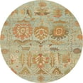 thumbnail image 1 of Ahgly Company Machine Washable Indoor Round Abstract Bronze Brown Area Rugs, 4' Round, 1 of 7