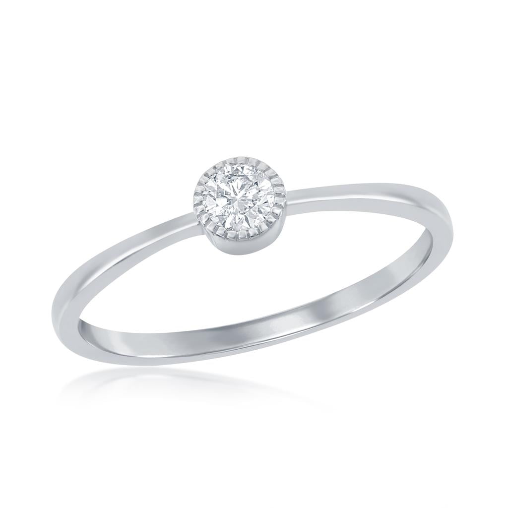 Details about   925 Sterling silver ring with cz size 8 