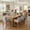 Grey-Linen, variant on Dayalane Modern Farmhouse Bar Stools Set of 2, 26.5" Counter Height Bar Stools with Armrests, Faux Leather Upholstered & Solid Wood Legs Island Chairs for Dining Rooms Kitchens Pub, Brown