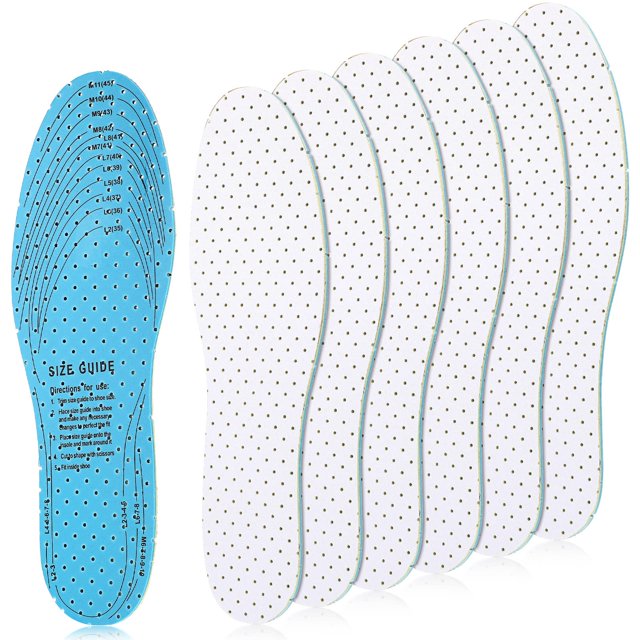 Plantillas para zapatos Geyoga de doble capa de látex para mujer y hombre (6 pares)