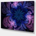 thumbnail image 2 of Art Numérique Bleu Violet Fleurs Fractales - Impression sur Toile Florale, 2 of 3