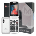 thumbnail image 1 of Brand New Maxwest Vice 4G Flip Phone, Dual SIM Card + Micro SD Card Slot, Single Rear Camera with Flash Light – White Color Easily Visible, 1 of 4