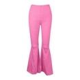 thumbnail image 3 of SBYOJLPB Women's Fashion Print Tight Wrap Hip Micro Flare Pants Yoga Pants Hot Pink 14(XXXL), 3 of 5
