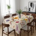 thumbnail image 6 of Spring Floral Table Cloth Waterproof Tablecloths, Vintage Pastoral Rustic Botanical Flowers Tablecloth Dining Table Cover for Kitchen Party Tabletop Outdoor, Rectangle Tablecloth 60x102 Inch, 6 of 9