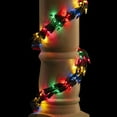 thumbnail image 6 of Wintergreen Lighting Multicolor Cluster String Lights Garland, 9ft, 300 Lights, Green Wire Christmas Patio Porch Railing Banister Party Lights, 6 of 6