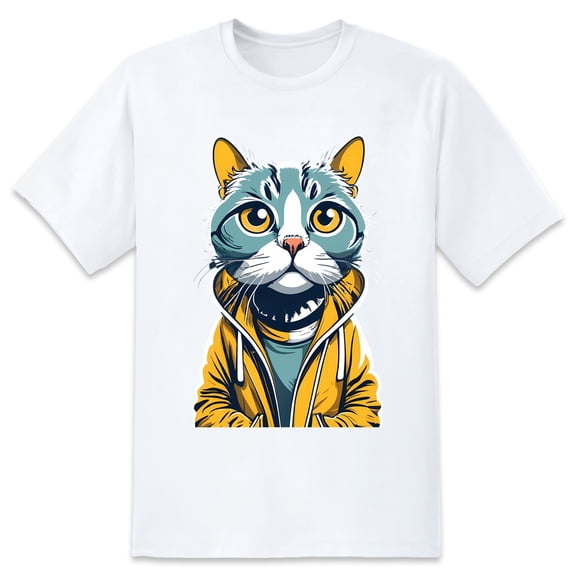 Men's Graphic TeeCat Letter Print T-Shirts Round Neck Short Sleeves Sizes XS-5XL Summer Daily Casual Tops