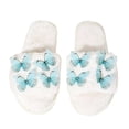 thumbnail image 2 of uublik Womens Fuzzy Slippers Indoor Home Slippers House Slippers Open-Toe Breathable Winter Indoor Slippers, White, 2 of 7