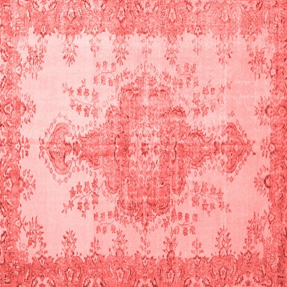 Ahgly Company Indoor Square Persian Red Traditional Area Rugs, 7' Square