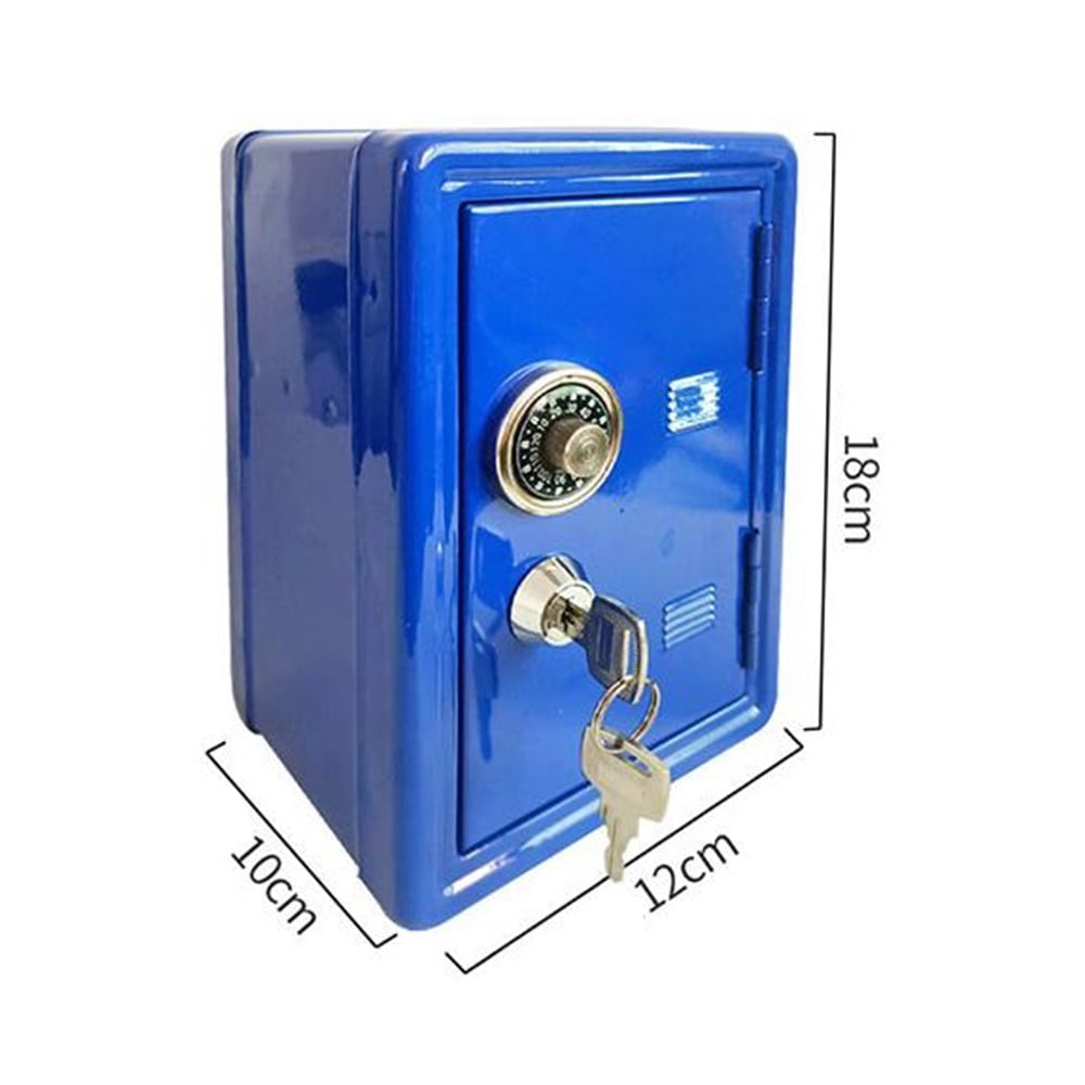 Mini Kids Safe Box with Key Lock, Black