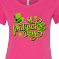 thumbnail image 4 of Inktastic St. Patrick's Day Hand Lettering with Green Top Hat Women's T-Shirt, 4 of 5