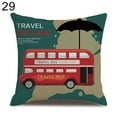 thumbnail image 2 of Walbest London Characters Flag Bus Linen Cushion Throw Pillow Cover Case Pillowcase, 2 of 7