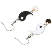 Tai Chi Earrings for Girls Black Statement Women Trendy Dangle Yin Yang Fashion Jewelry Miss