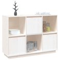 thumbnail image 2 of vidaXL Sideboard White 110.5x35x80 cm Solid Wood Pine, 2 of 5