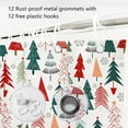 thumbnail image 4 of Christmas Shower Curtains for Bathroom Christmas Tree Shower Curtain Winter Xmas Tree Snowflake Pattern Bathroom Decor Washable Durable Fabric Shower Curtains 72x72 inch, 4 of 6
