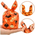 thumbnail image 3 of 100 PCS Halloween Treat Bags Candy Bags, Kids Trick or Treat Bags Goodie Bags, Cute Rabbit Ear Small Halloween Cookies Plastic Gift Bags for Halloween Party Decoration Supplies, 3 of 7