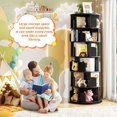 thumbnail image 2 of Aheaplus Estantería Giratoria de 6 Niveles 360° Negra 180x40x180 cm, 2 of 7