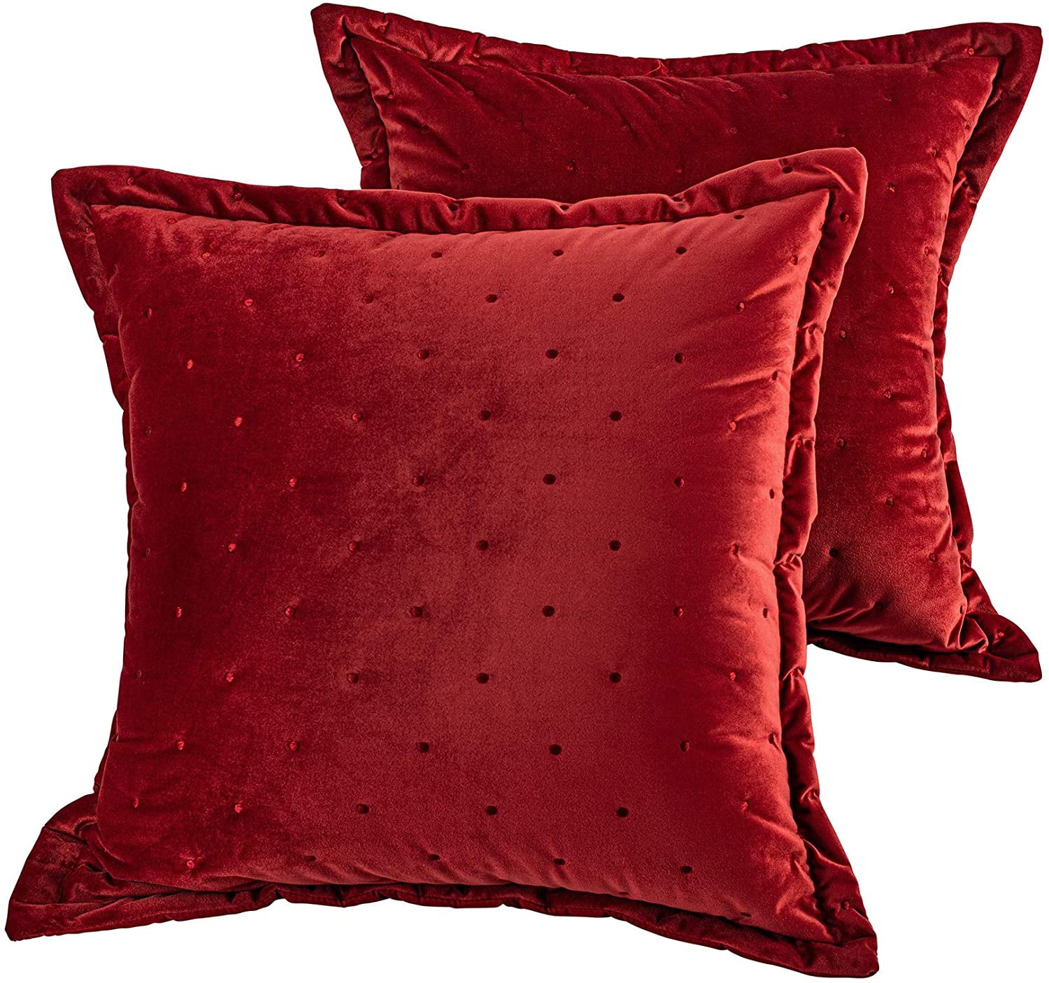 Red velvet pillow shams Clearance