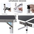 thumbnail image 5 of Folding Camping Table, 36''L x24''W Camp Aluminum Table with Adjustable Height Legs, Indoor Outdoor Lightweight Portable Folding Dining Table for Camp Picnic Beach 3Ft black 2 Heights 15"/28"）, 5 of 12