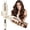 Cream Yellow, variant on Moremore 1.10 in Automatic Curling Iron, Electric Curling Wand, Anti-Tangle Rotating Ceramic Hair Curler, Negative Ionic, Pink