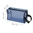 thumbnail image 2 of 1 Pc Mesh Flocking Heart Pattern Makeup Bag for Vacation Blue Mesh Fabric, 2 of 6
