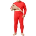 thumbnail image 2 of Abomasnow Plus Size Thermal Underwear for Men Heavyweight Stretch Warm Fleece Lined Tops and Long Johns S-4XL, 2 of 7