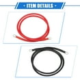 thumbnail image 5 of Unique Bargains 1 Pair 2 AWG Gauge 5ft Battery Inverter Cable with 3/8" 5/16" Ring Universal for Car Vehicle Black Red, 5 of 6