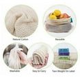 thumbnail image 5 of BQBQERT Multipurpose Cotton Vegetable Bags With Breathable Meshes Drawstring Fruit Bags For Fruit And Veggie Storage, 5 of 10