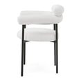 thumbnail image 6 of Boucle Upholstered Armchair Dining Chair, White, Set of 2, 6 of 7
