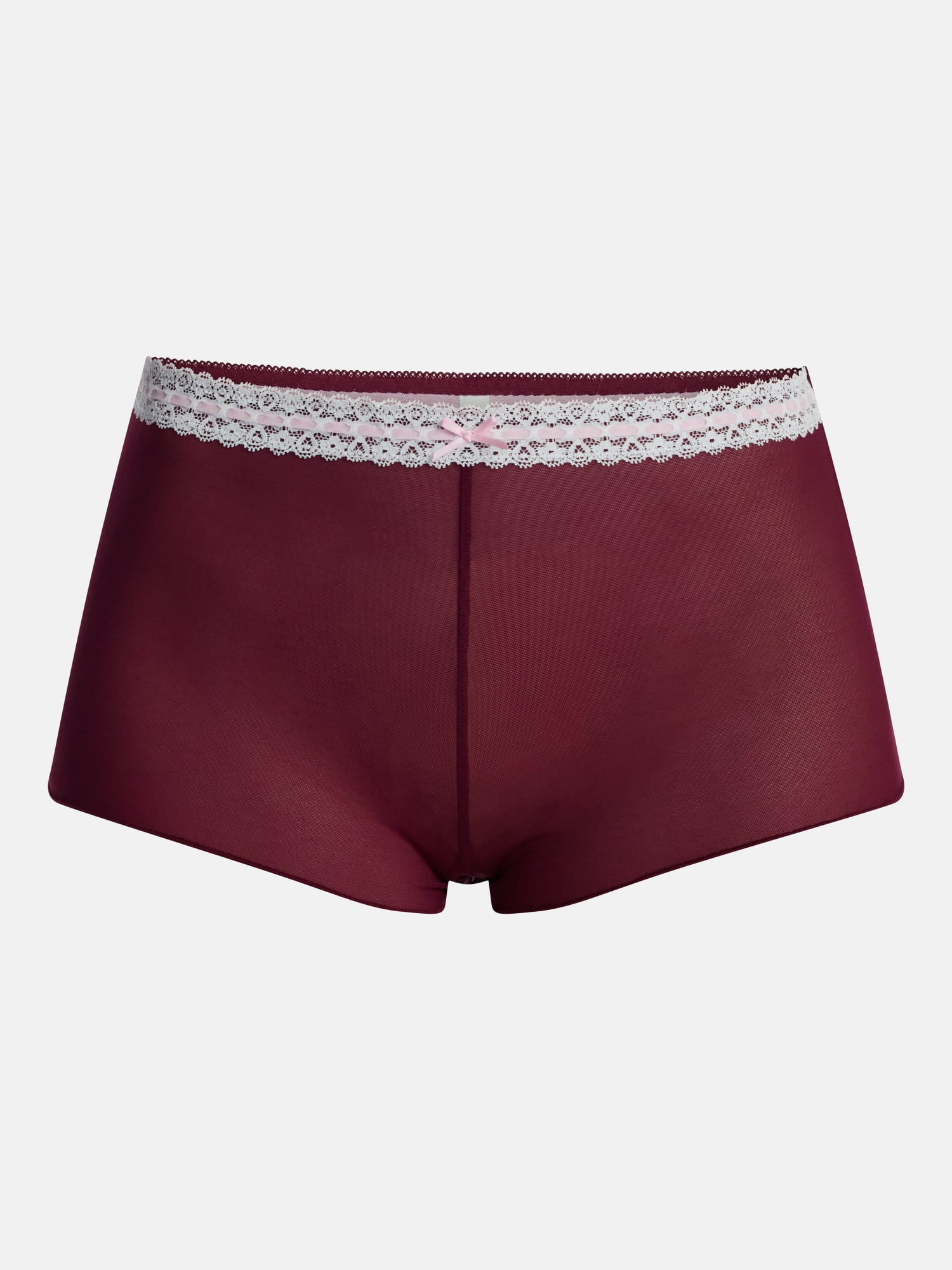 No Boundaries Beaded Lace Boyshort Panties, 3 Pack, Women's XS-XXXL