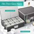 Woffit Luxurious Quilted Complete Dinnerware Storage Set for Storing or Transporting Fine China