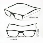 Magnetic Reading Glasses Men Women 3.0,Front Connect Adjustable Temples Eyeglass Around Neck Hanging Computer Readers for Presbyopia,Red