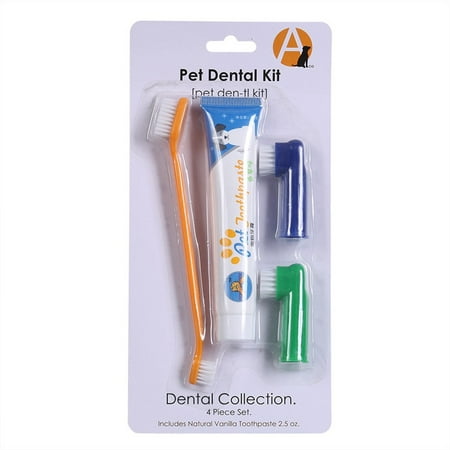 - Pet Dog Cat Vanilla/Beef Flavor Toothpaste Toothbrush Oral Hygiene Pet Dog Cat Health Care