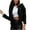 Black, variant on Womens Cropped Zip Up Jackets Solid Color Lapel Biker Coat Casual Short Motorcycle Leather Jackets Fashion Lightweight Bomber Outerwear with Pockets