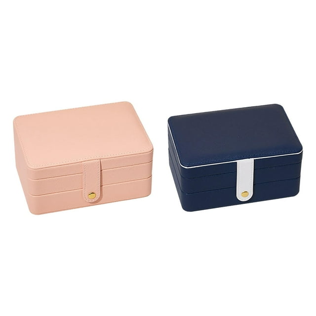 Jewelry Storage Box PU Leather Big Portable for Jewellery Care jinwen Caja de almacenamiento de joyas