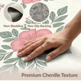 thumbnail image 6 of ODIKA 9'x12' Washable Area Rug Boho Delicate Botanical Scattered Motifs Shaggy Look Pink Solid Refined for Great Room, Indoor Concept, Large Living Low Pile, Flatwoven, 6 of 7