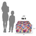 thumbnail image 3 of Colorful Rectangle Pouf, Abstract Graphic Pattern of Unusual Ornamental Waves Flow Continuity Creativity, Under Desk Foot Stool for Living Room Office Ottoman with Cover, 25", Multicolor, by Ambesonne, 3 of 4