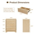 thumbnail image 6 of Wirrytor 3 Drawer  for Bedroom , Farmhouse Dresser with Storage Chests of Drawers with Full Extension Drawer Slides, Rustic Style, 6 of 9