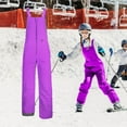 thumbnail image 5 of JUNWELL Insulated Snow Bibs Waterproof Winter Ski Pants Snowboarding Overalls for Mens Womens Kids  Black Kid, 5 of 7