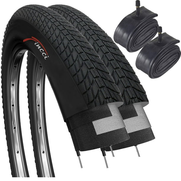 Juego de neumáticos y tubos para bicicleta Fincci, 20 x 1,75 pulgadas, plegables, 27 TPI