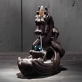 thumbnail image 3 of 1*Back Flow Incense Burner Dragon Ceramic Smoke Waterfall Backflow Incense Burner Censer Home Decor 20*19*10cm, 3 of 7