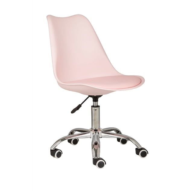 Silla Estilo Eames Moblüx Deco Acojinada Rosa