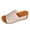 Beige, variant on Women's Hollow Out Wedge Mules Comfortable Platform Sandals Slip On Open Toe Clogs Lightweight Non Slip Beach Slides Blue Size 6.5